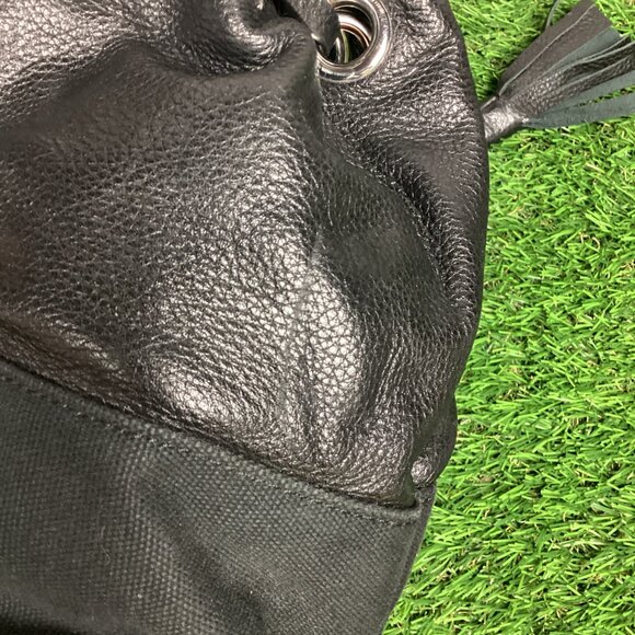 Rebecca Minkoff Mansfield Convertible Backpack Black Leather & Canvas - Picture 8 of 16